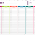 Printable Excel Spreadsheet Within Basic Weekly Planner  Excel Template  Savvy Spreadsheets