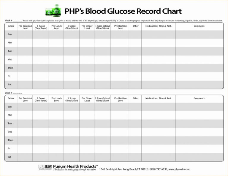 Printable Spreadsheet Pdf intended for Blood Sugar Spreadsheet Glucose Log Printable Sheets Pdf ...