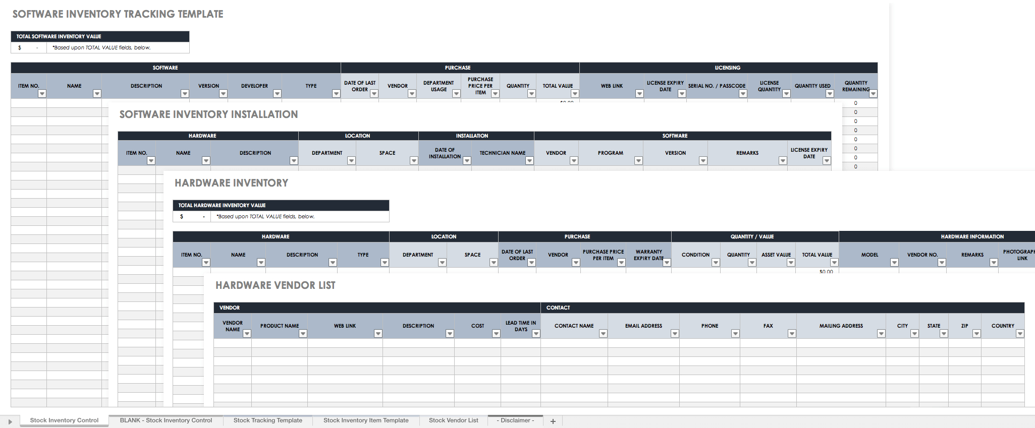 Printer Toner Inventory Spreadsheet For Free Excel Inventory Templates