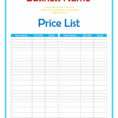 Printer Toner Inventory Spreadsheet Pertaining To 40 Free Price List Templates Price Sheet Templates  Template Lab