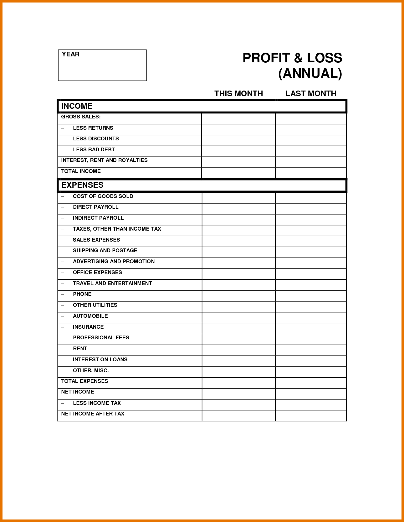 Profit And Loss Excel Spreadsheet with regard to Profit Loss Spreadsheet Template Excel  Bardwellparkphysiotherapy