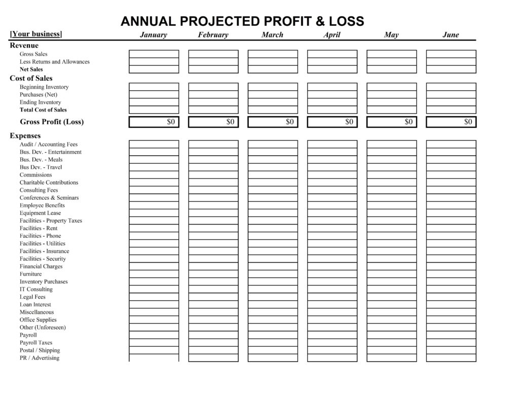 Profit Loss Spreadsheet Free Pertaining To Simple Profit Loss Statement Template Free And 10 Profit And Loss