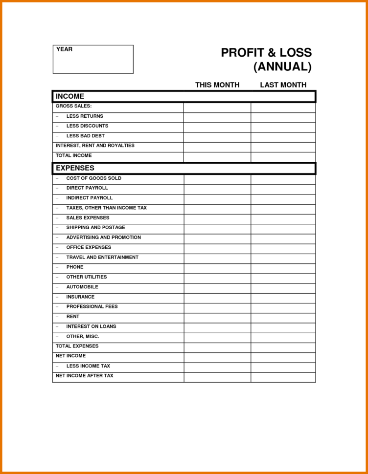 Profit Loss Spreadsheet Inside Profit Loss Spreadsheet Template Excel  Bardwellparkphysiotherapy