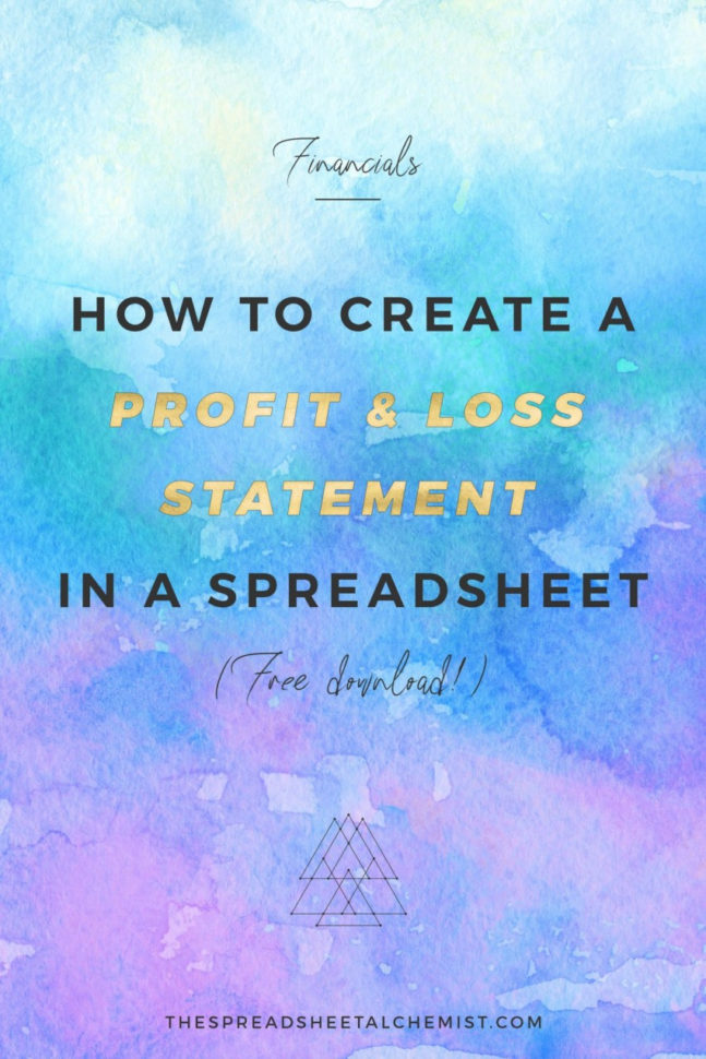 Profit Spreadsheet For How To Create A Basic Profit  Loss Statement Free Download  The