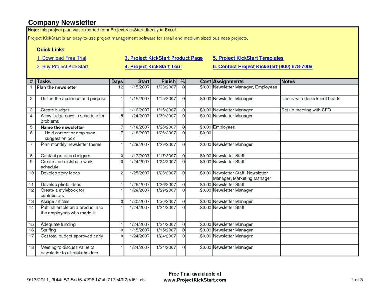 Project Budget Spreadsheet intended for Project Management Budget