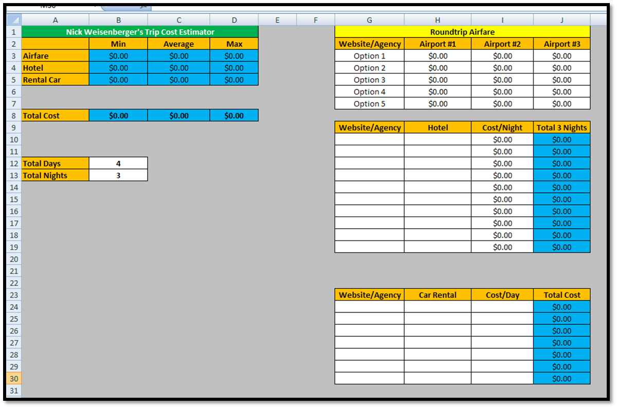 Project Cost Estimating Spreadsheet Templates For Excel Db excel