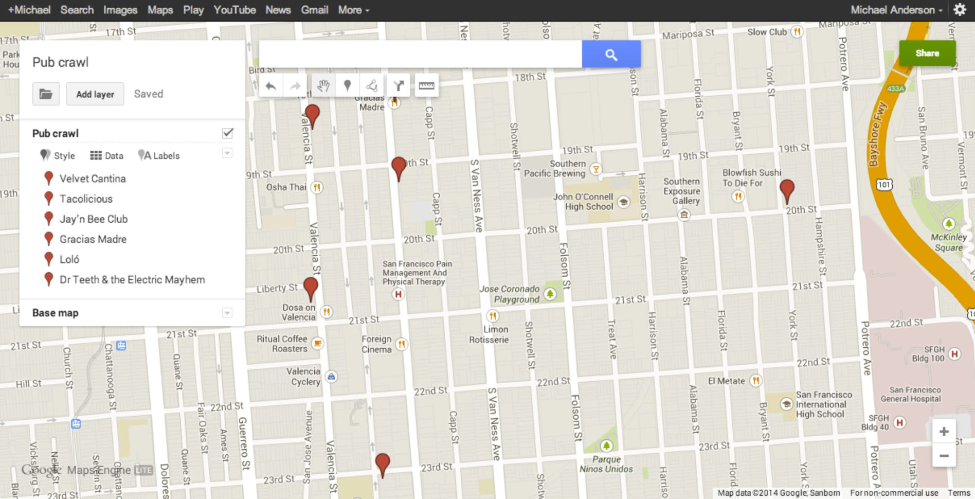 Pub Accounts Spreadsheet Pertaining To Save Money On Your Next Bar Crawl With Yelp And Google Maps