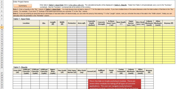 Quantity Surveyor Excel Spreadsheets Google Spreadshee quantity ...