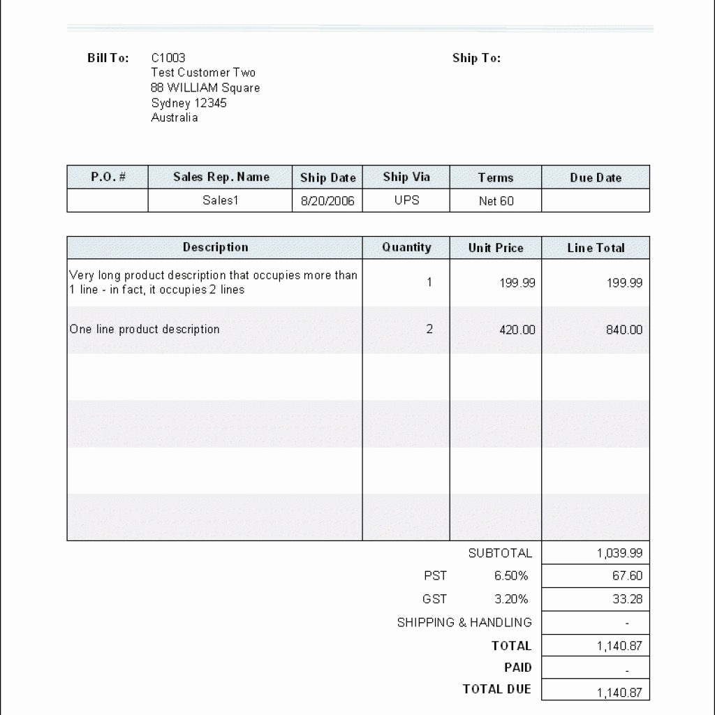 how to make invoice in word 2007