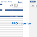 Quotation Spreadsheet Template Within Quote Spreadsheet Template [Pro Version]  Excelsupersite