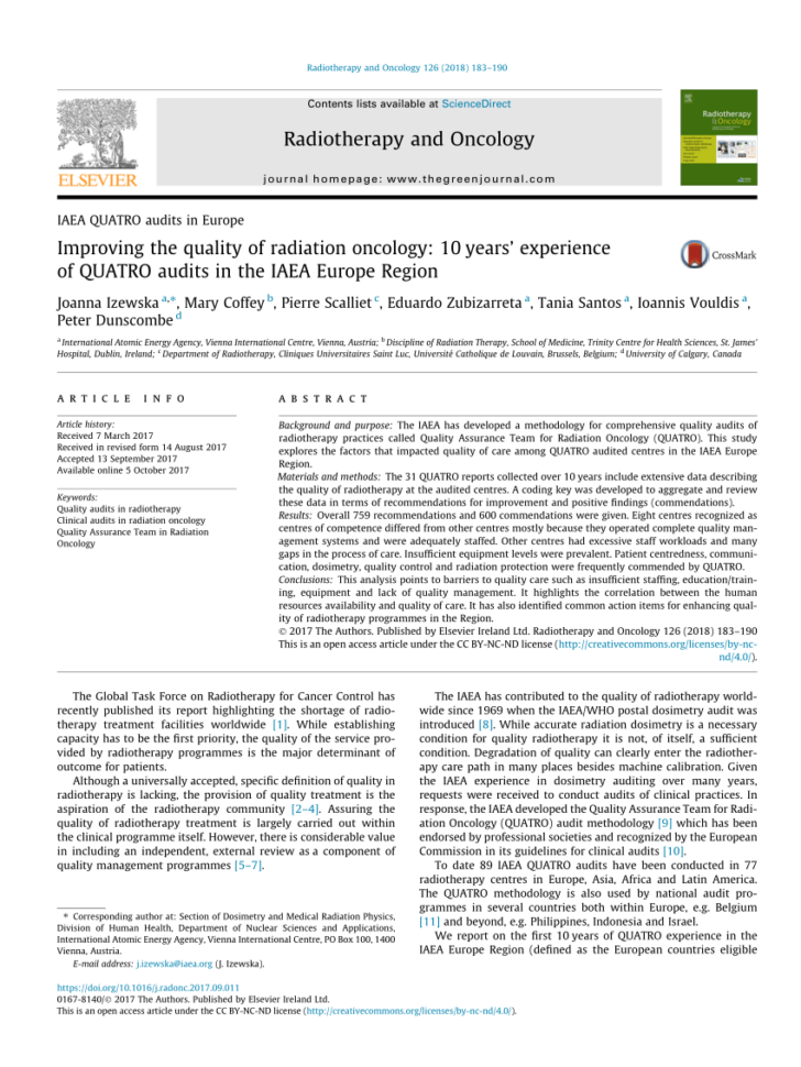 Radiation Oncology Interview Spreadsheet 2017 Within Pdf Improving The Quality Of Radiation Oncology: 10Years