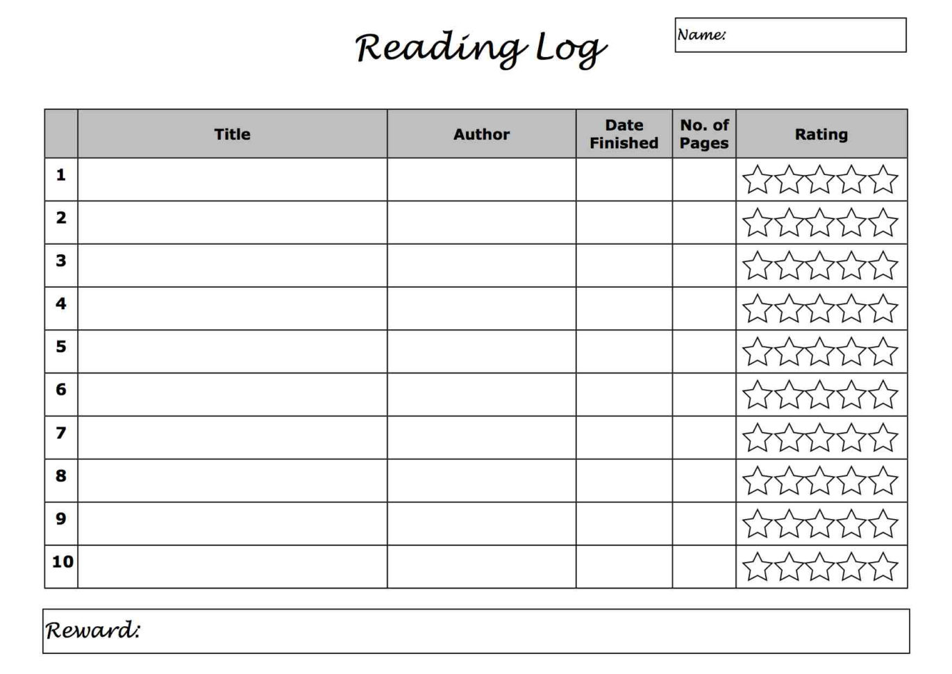 Reading Log Spreadsheet In Book Logs  Kasare.annafora.co