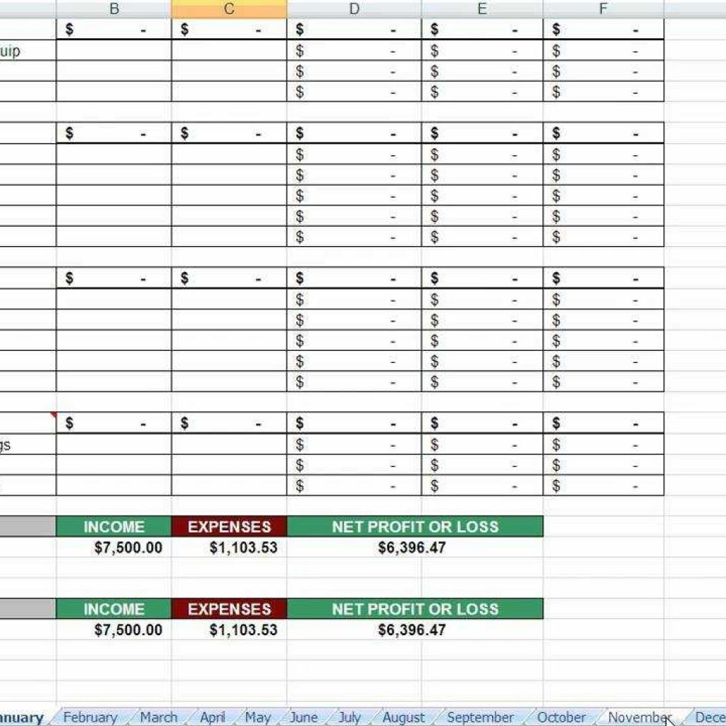 Real Estate Agent Expense Excel Spreadsheet —