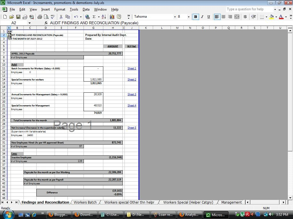 Inventory Reconciliation Format In Excel ~ Excel Templates