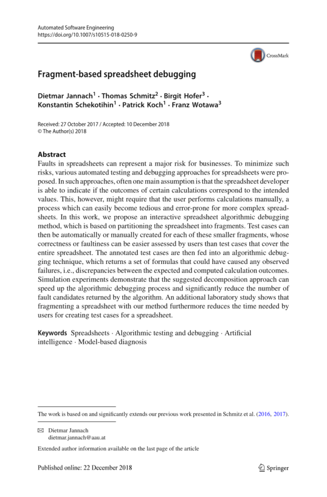 Redundancy Calculator Spreadsheet 2017 Throughout Pdf Avoiding, Finding And Fixing Spreadsheet Errors  A Survey Of