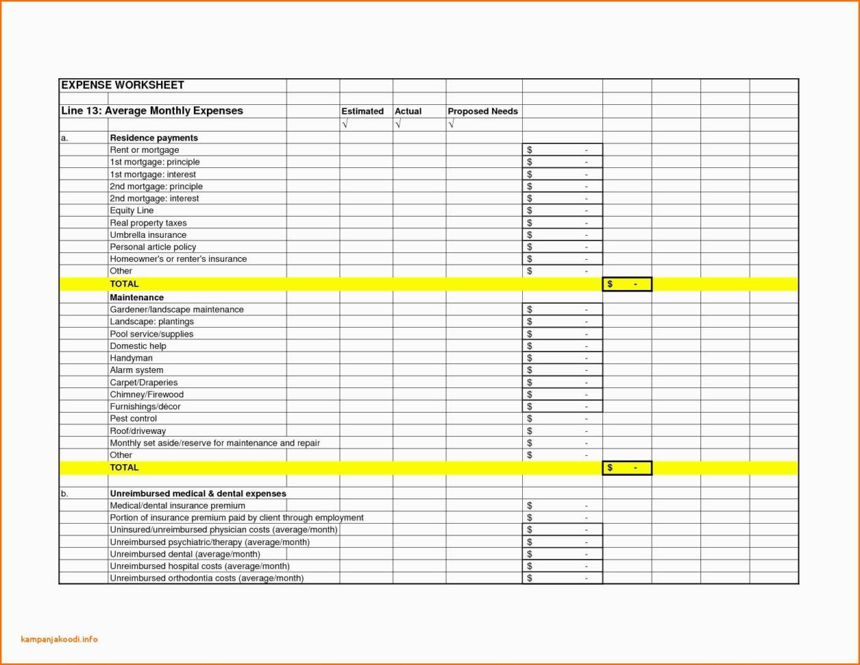 Rental Property Budget Spreadsheet in Excel Weekly Budget Spreadsheet