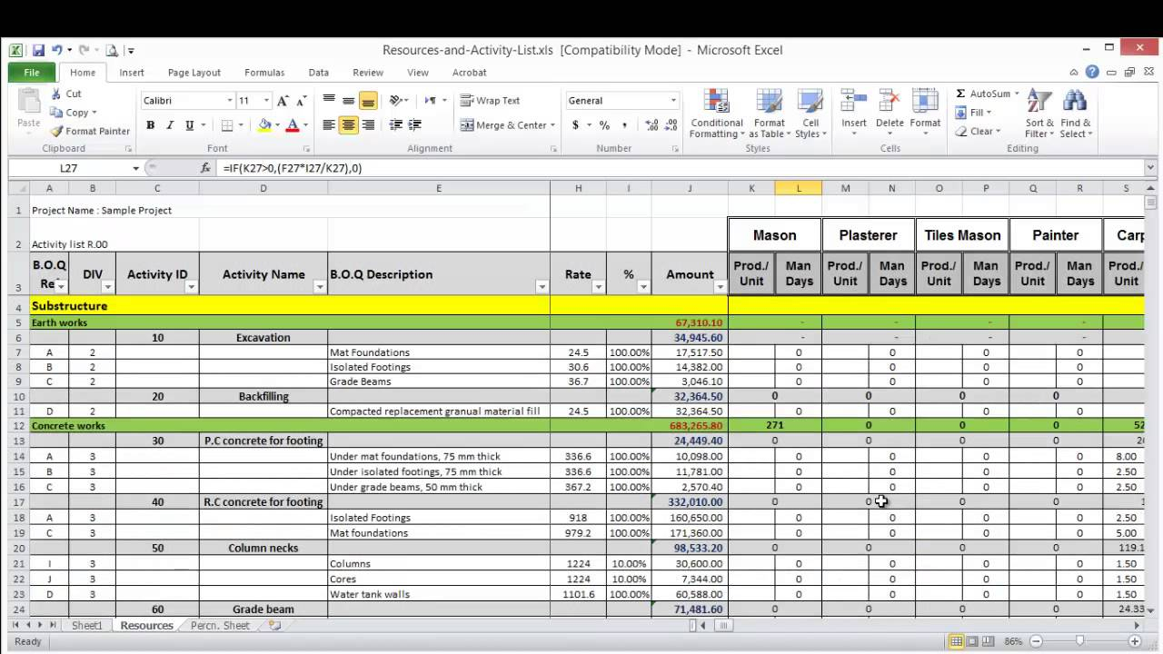 Resource Allocation Excel Spreadsheet In Staff Resource Planning Spreadsheet  Homebiz4U2Profit