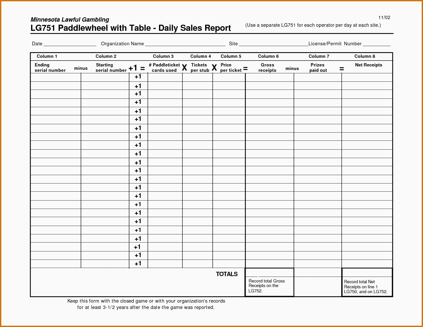 Restaurant Daily Sales Spreadsheet Free Within Daily Sales Tracker  Kasare.annafora.co