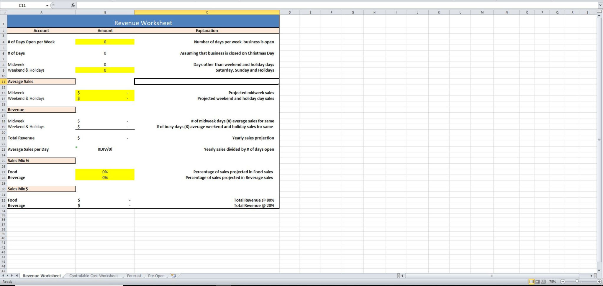 Restaurant Financial Projections Spreadsheet Throughout The 4 Financial Spreadsheets Your Restaurant Needs  Eloquens