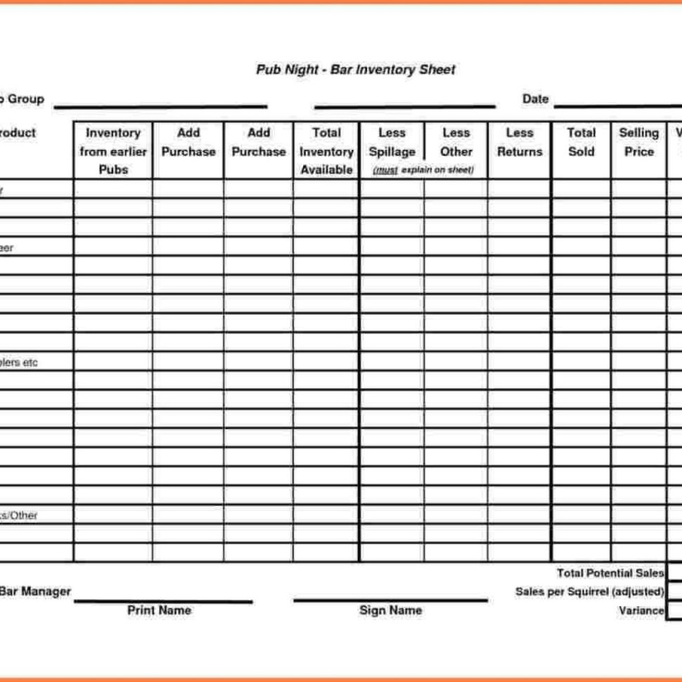 Restaurant Inventory Spreadsheet Xls regarding Restaurant Inventory ...