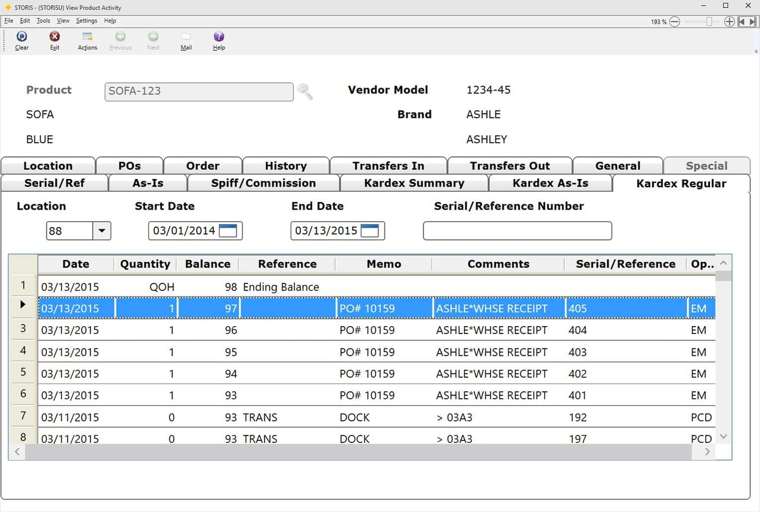 Inventory system for small retail business