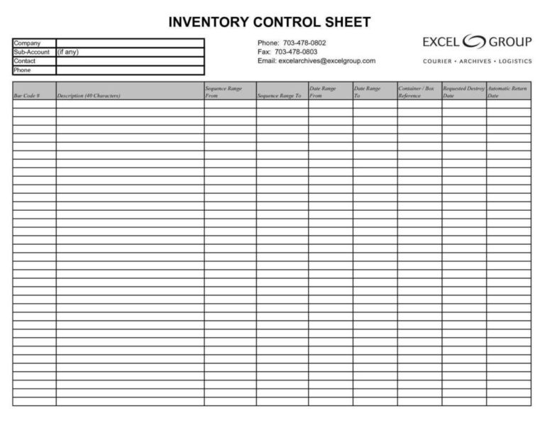 Retail Store Inventory Spreadsheet — Db