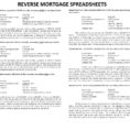 Reverse Mortgage Spreadsheet Within Table Of Contents Page Aag Information 2 Fred Thompson Commercial 3