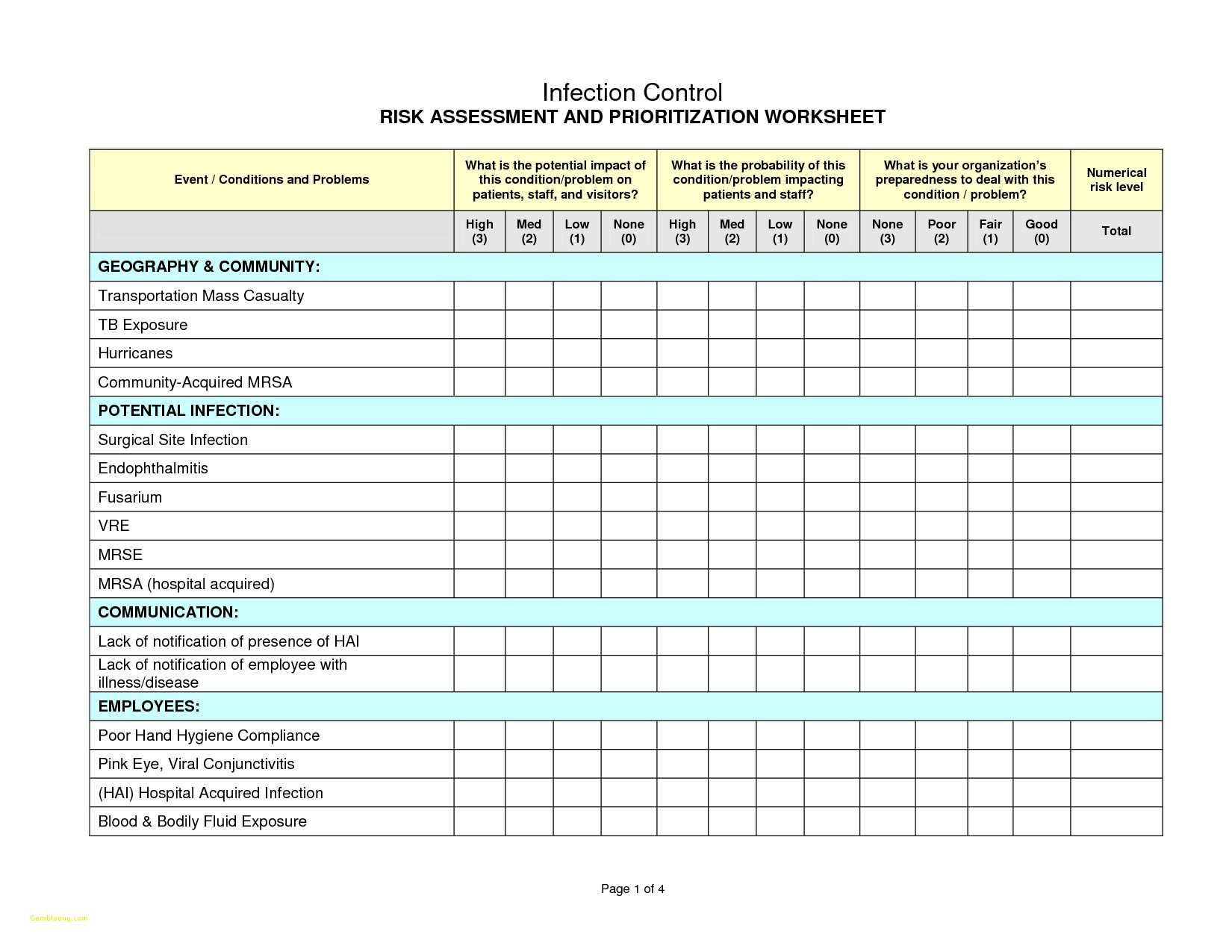 Risk Assessment Spreadsheet In Risk Management Spreadsheet Template  Awal Mula