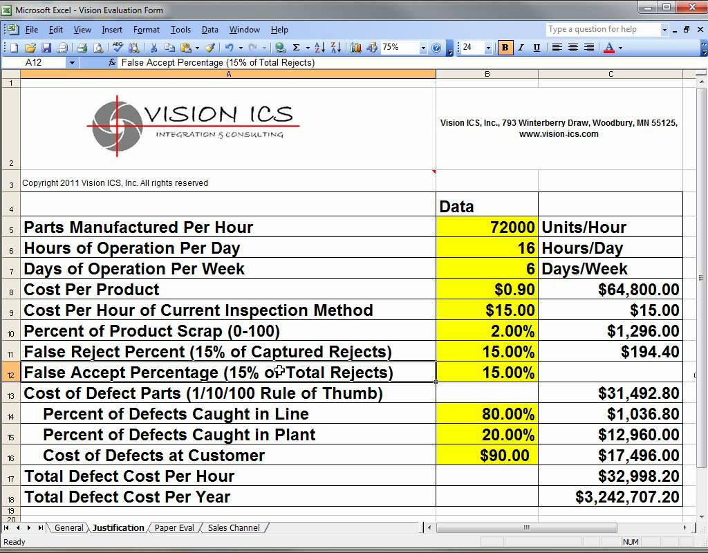  Roi Template For Equipment Purchase Excel 