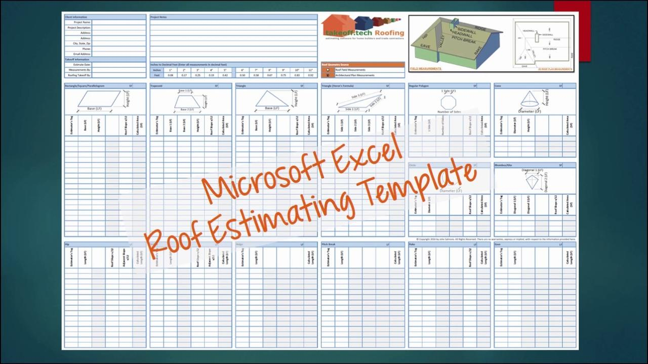 Roofing Estimate Spreadsheet With Estimating Spreadsheets Invoice Template Construction Excel Cost