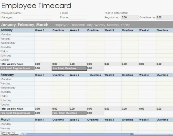 Roster Spreadsheet Template Free inside Employee Time Tracking Template ...