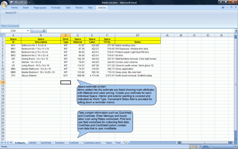 Rs Means Spreadsheet For Painting Cost Estimating Software For Paint   Rs Means Spreadsheet For Painting Cost Estimating Software For Paint Contractors 768x480 