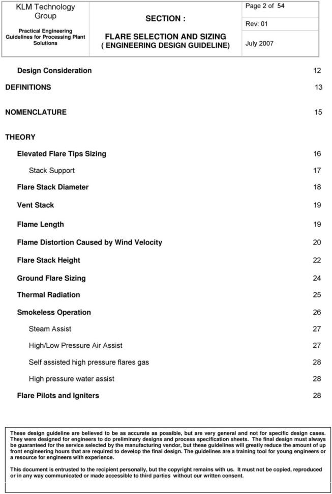 Rupture Disc Sizing Spreadsheet Inside Flare Selection And Sizing Engineering Design Guideline  Pdf
