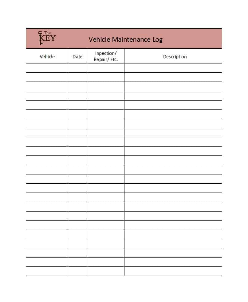 Rv Maintenance Spreadsheet In 40 Printable Vehicle Maintenance Log Templates  Template Lab