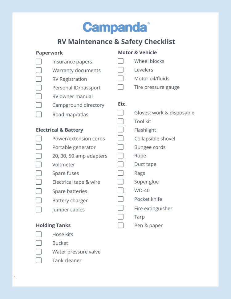 rv-maintenance-spreadsheet-throughout-rv-checklists-6-printable