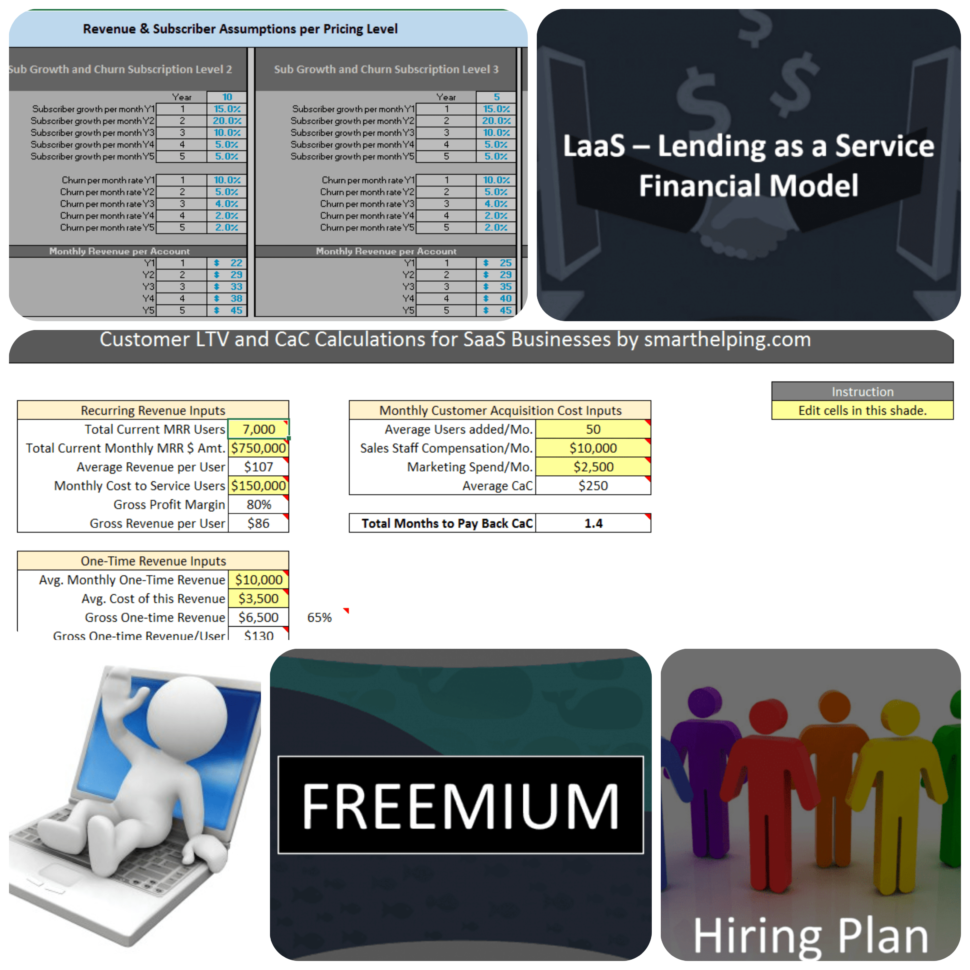 Saas Financial Model Spreadsheet Throughout Saas Financial Model Bundle  Efinancialmodels