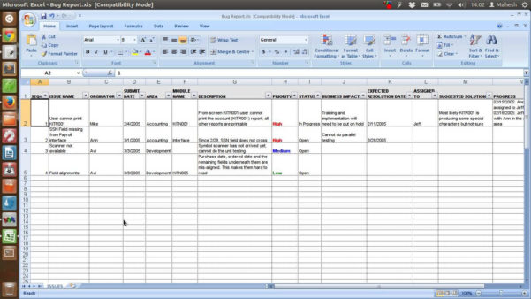 Safety Incident Tracking Spreadsheet within Defect Tracking Template ...