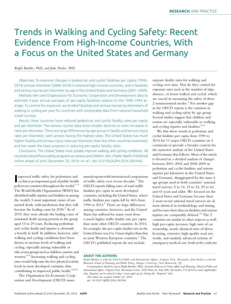Safety Trend Analysis Spreadsheet Within Pdf Trends In Walking And Cycling Safety: Recent Evidence From High