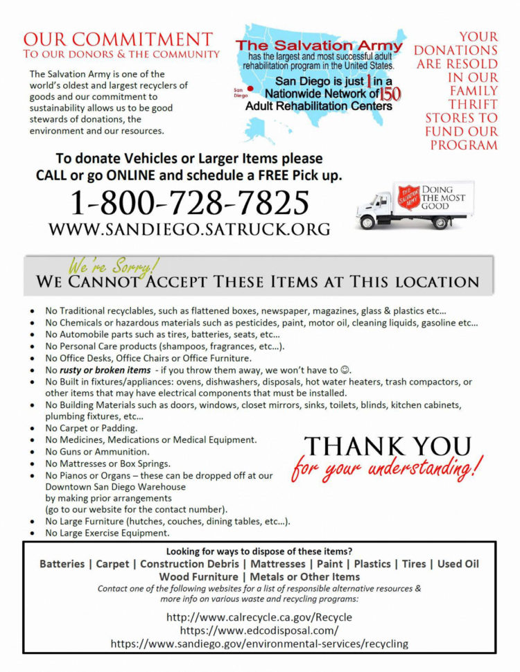 Salvation Army Donation Guide Spreadsheet Intended For Salvation Army Donation Receipt  Lostranquillos