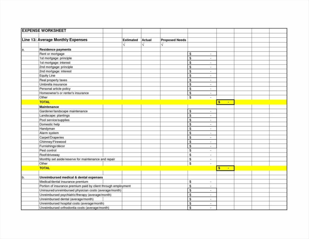 Sample Expenses Spreadsheet For Business Expense Spreadsheet Template Free As Well Monthly With