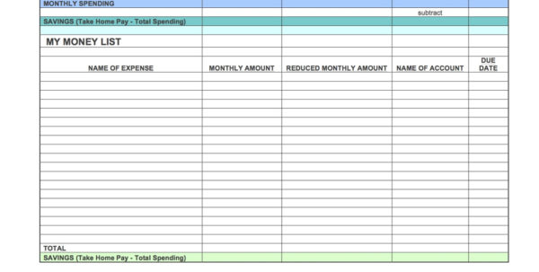 Savings Account Spreadsheet Spreadsheet Downloa a household savings ...