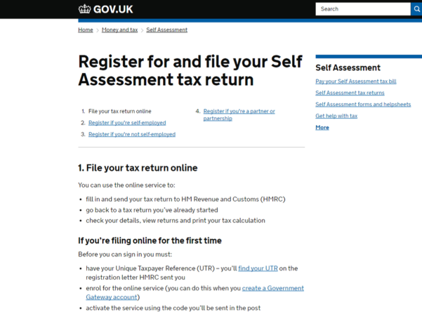 Self Assessment Tax Return Spreadsheet Template throughout How To File ...