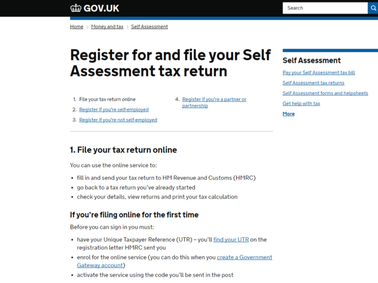 Self Assessment Tax Return Spreadsheet Template Throughout How To File 