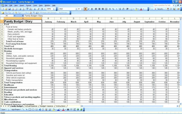 Self Employed Expenses Spreadsheet Free inside 015 Personal Budgeting ...