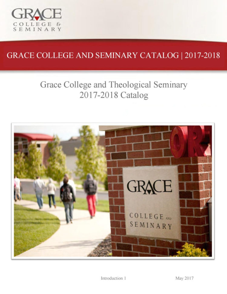 Seminary Spreadsheet 2017 Pertaining To Grace College  Seminary Academic Cataloggrace College  Issuu