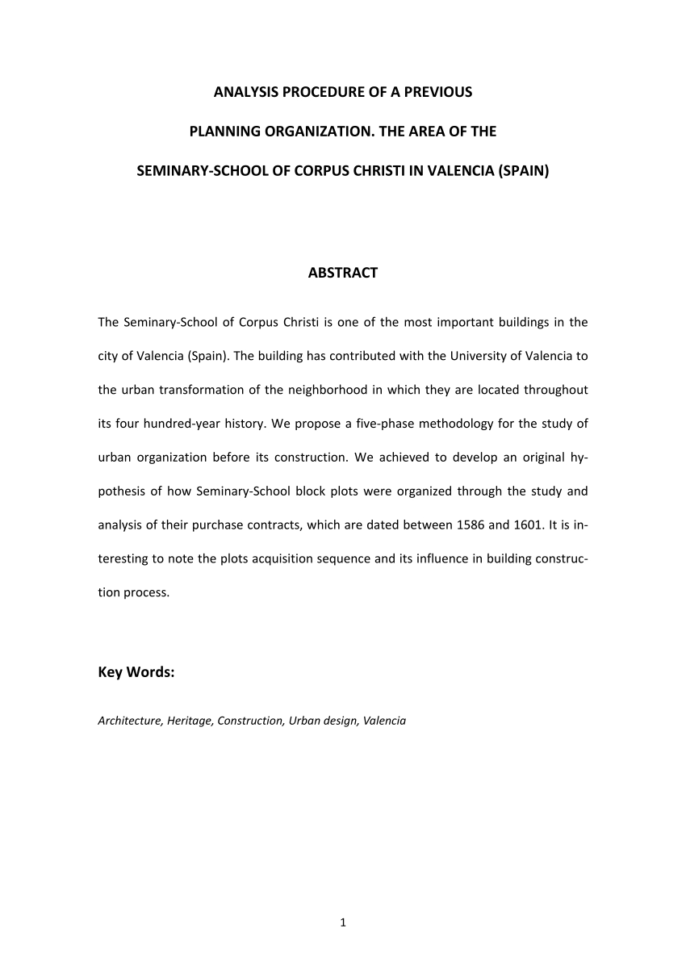 Seminary Spreadsheet 2017 With Regard To Pdf Analysis Procedure Of A Previous Planning Organization  The