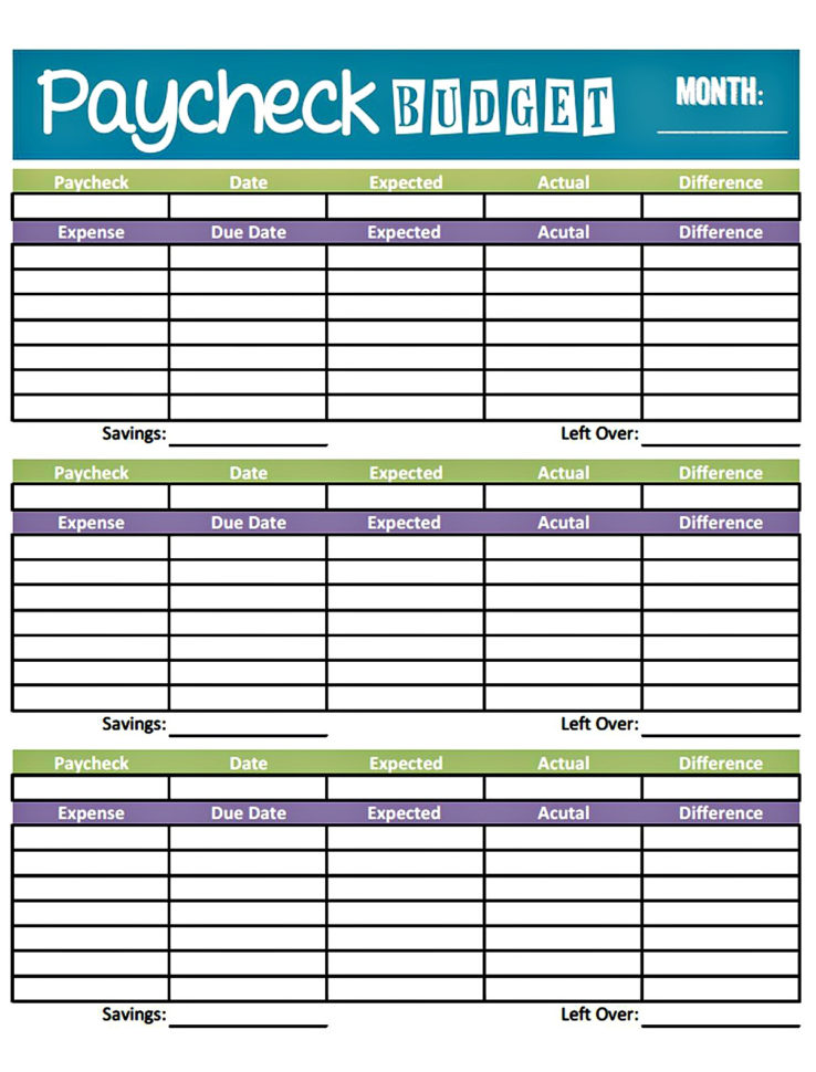 Setting Up A Budget Spreadsheet With Monthly Budget Worksheet Printable  Homebiz4U2Profit