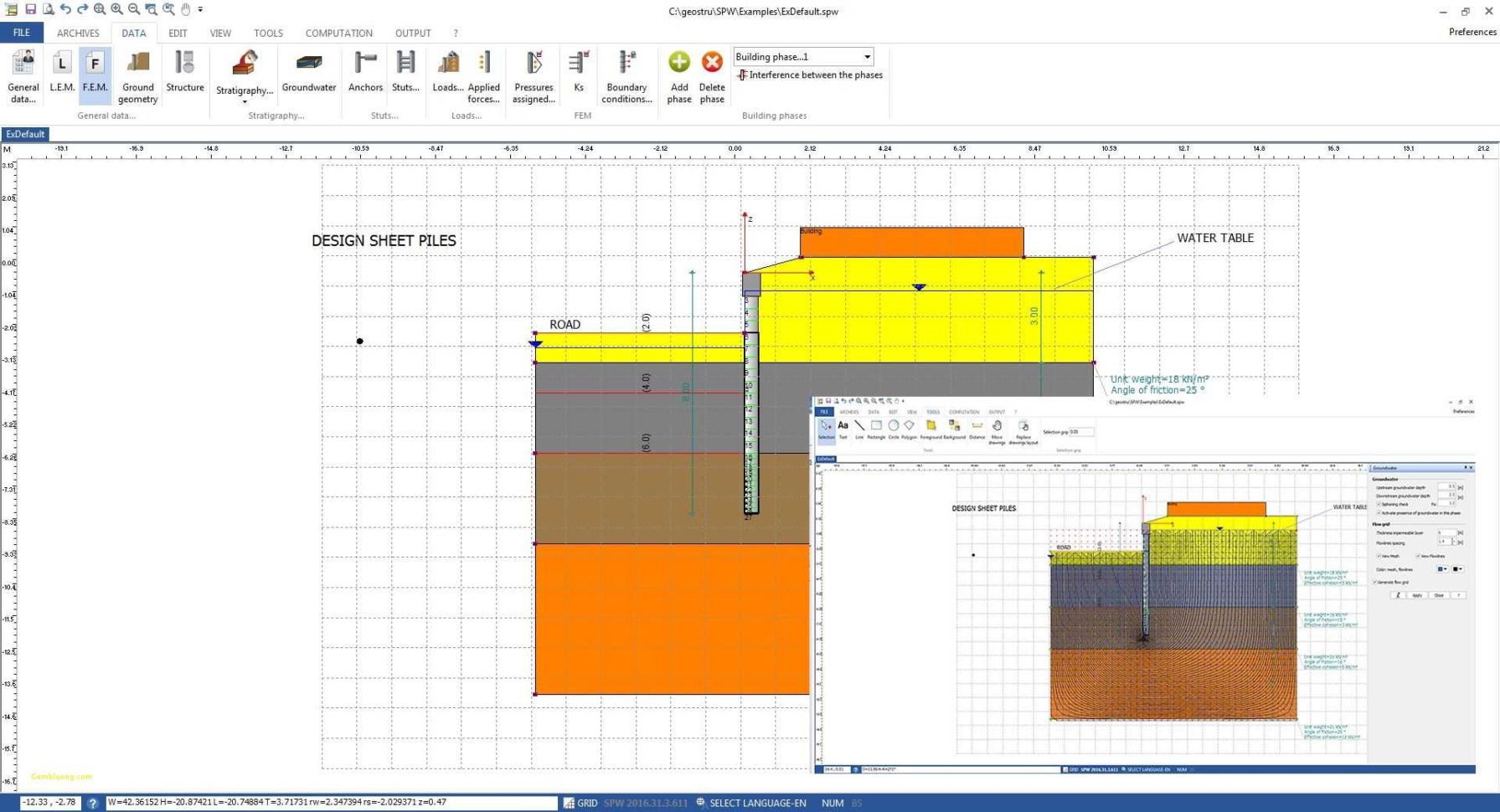 Sheet Pile Design Spreadsheet Throughout Sheet Pile Wall Design Spreadsheet  Awal Mula