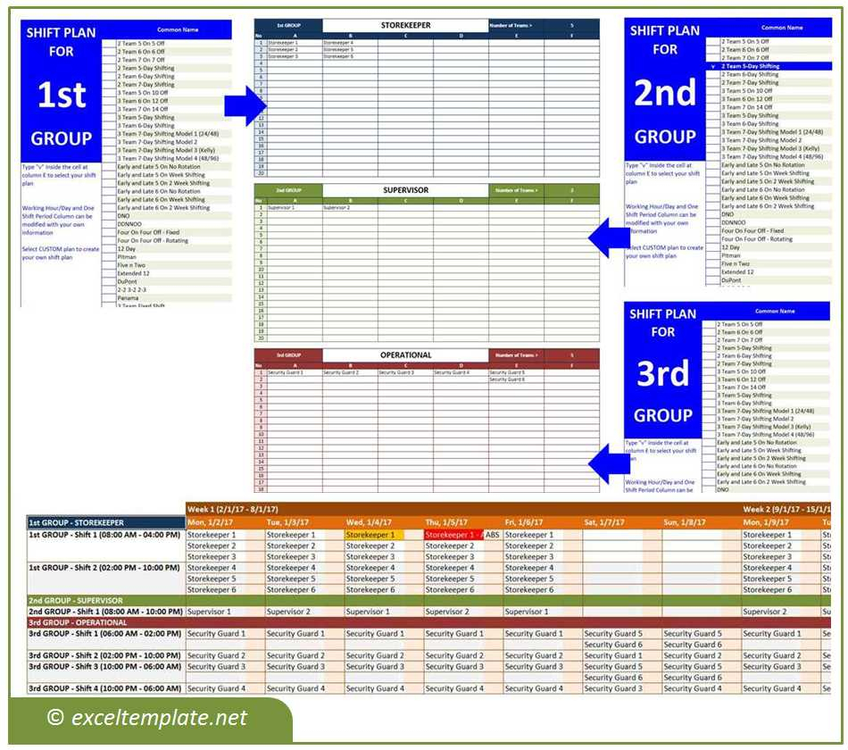 Shift Pattern Spreadsheet Throughout Employee Shift Schedule Generator  Excel Templates