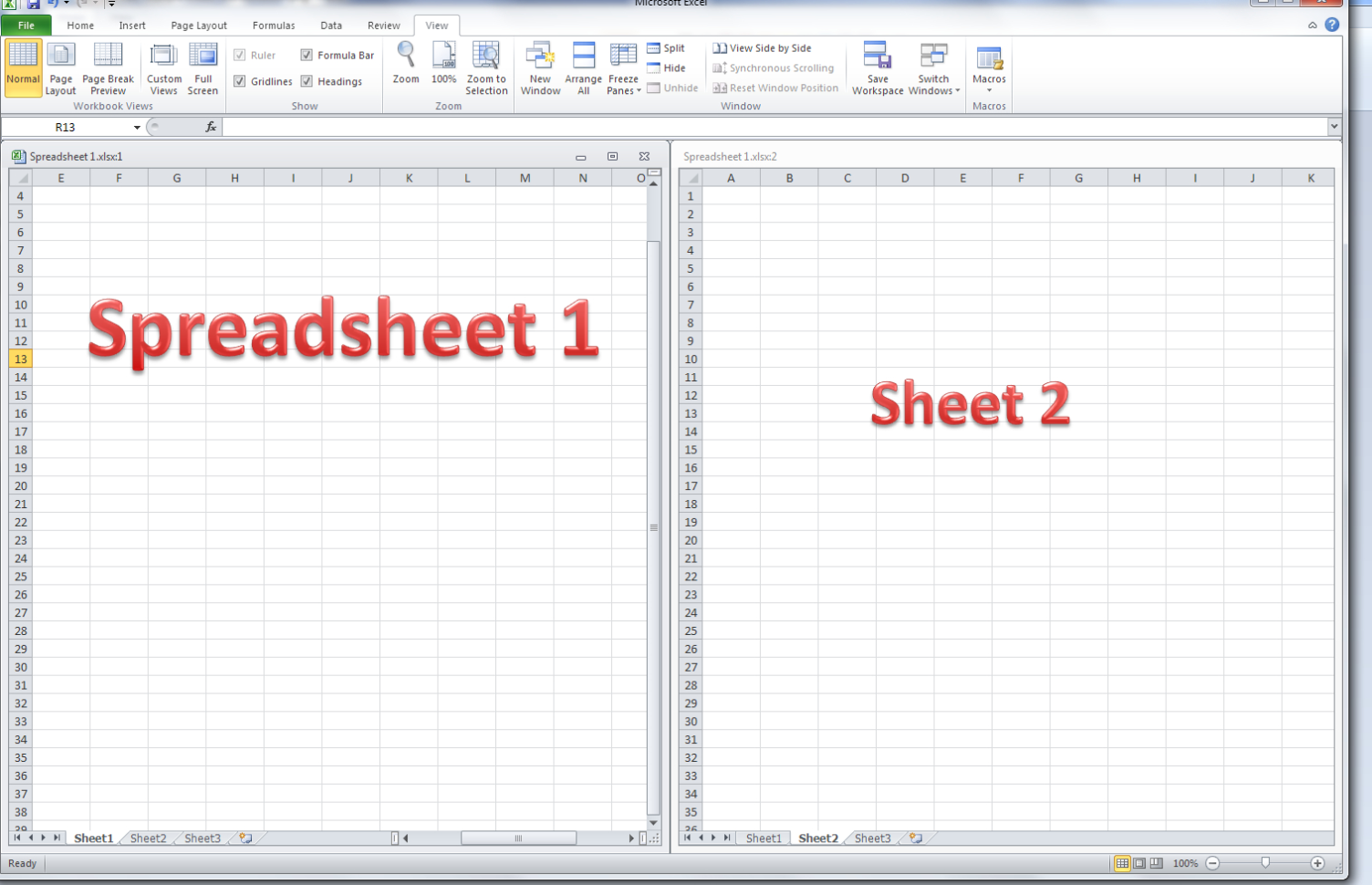Show Me What A Spreadsheet Looks Like inside How Do I View Two Sheets ...